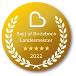 Best of Bridebook Landesmeister 2022 für Eventschloss Schönfeld