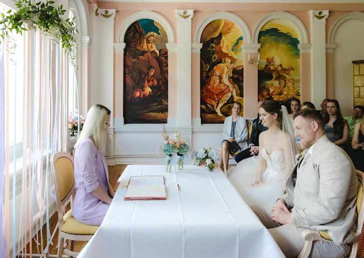 Standesamtliche Trauung im Schloss des Eventschloss Schönfeld